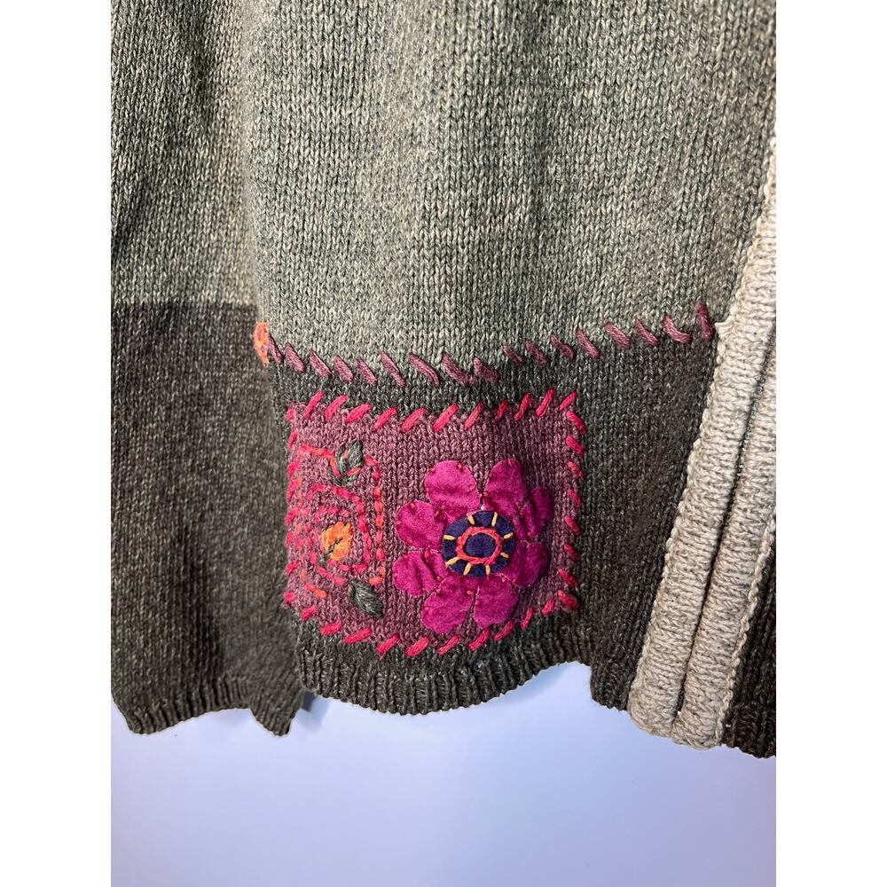 2000s Erika & Co Patchwork Color Block Fall Flora… - image 4